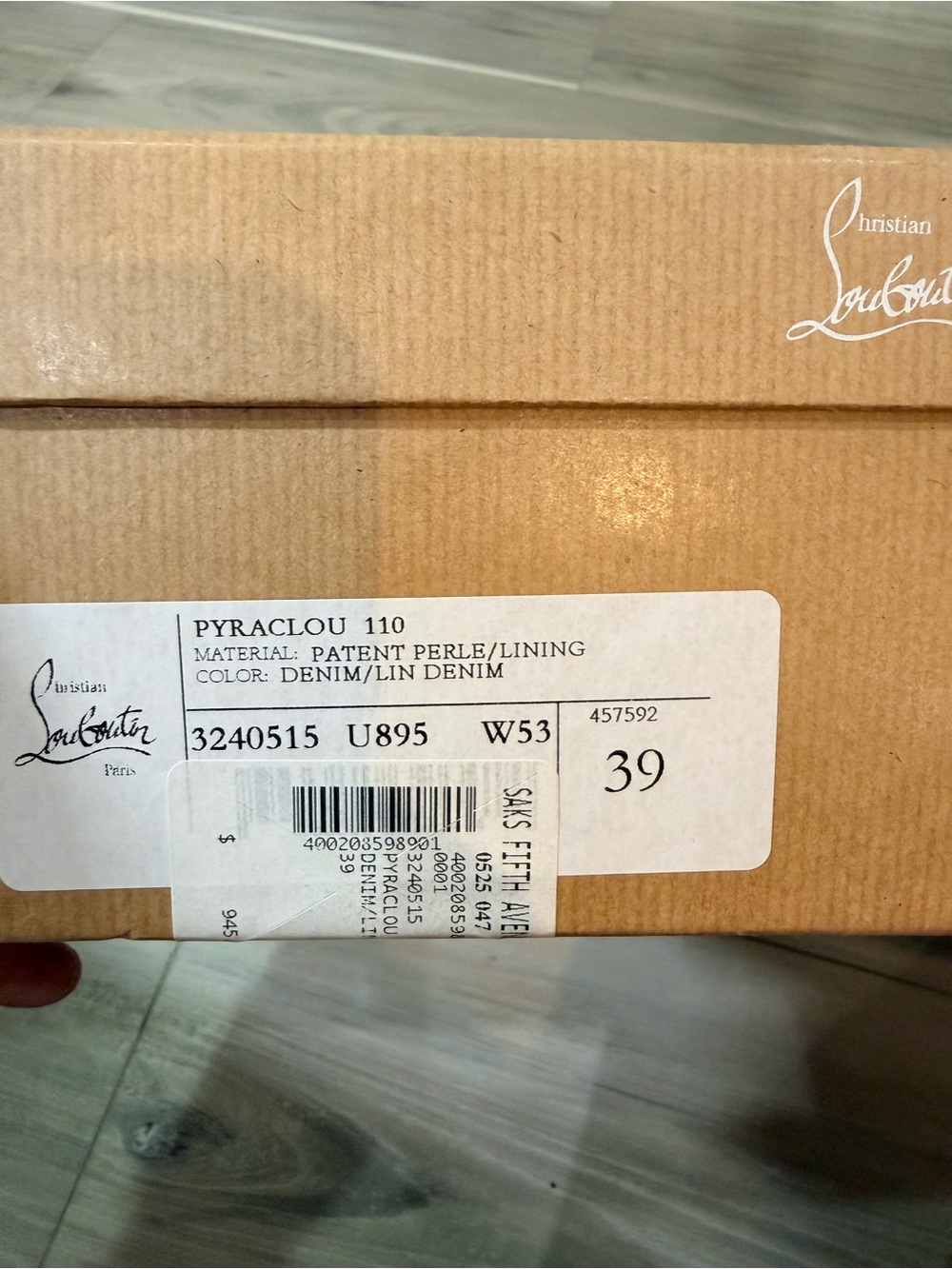 Christian Louboutin Blue Metallic Studded Wedge Sandals with Ankle Strap US 8 - Picture 9 of 10